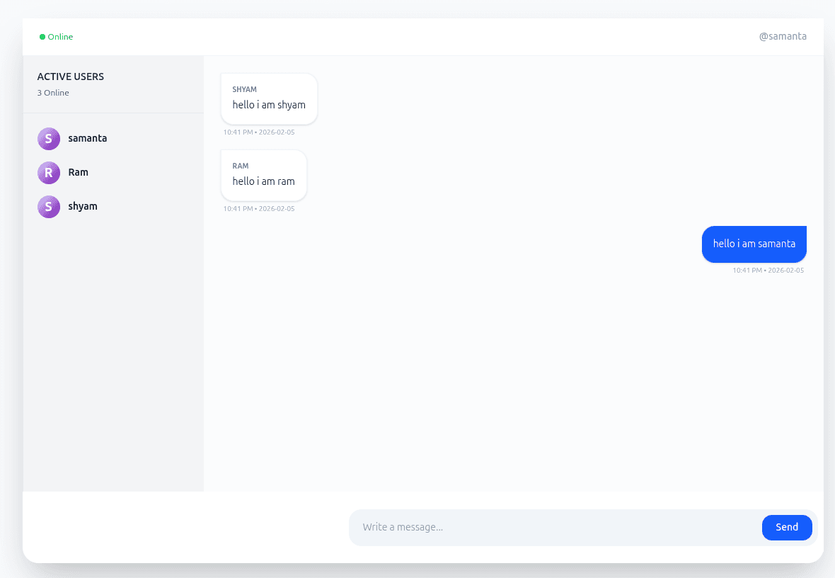 Chat Application preview