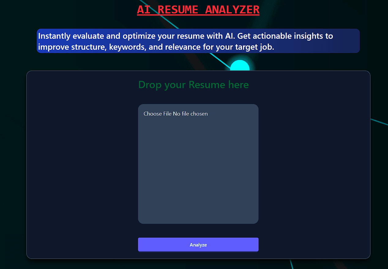 Resume Analyzer preview
